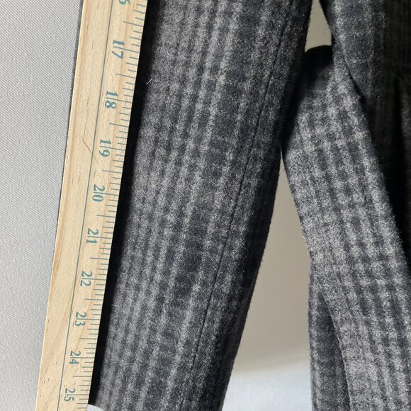 Apostrophe Womens Black Double Breasted Hip Length Wool Blend Trench Coat Sz XL - Picture 8 of 9